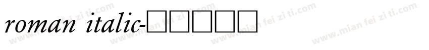 roman italic字体转换